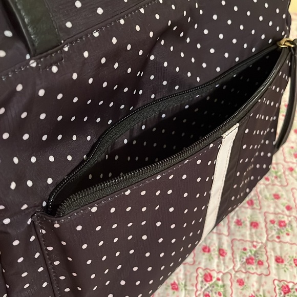 Fossil Black & White poka dot carry-all Handbag - Picture 6 of 10